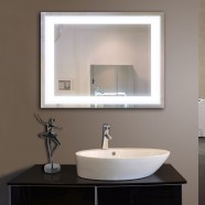 In Vertical LED Bathroom Mirror, Touch 