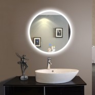 In Round LED Bathroom Silvered Mirror, 