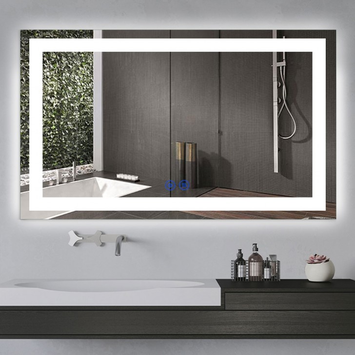 DECORAPORT 60 x 36 Inch LED Bathroom Mirror/Dress Mirror with Touch Button, Anti  Fog, Dimmable, Bluetooth Speakers, Vertical  Horizontal Mount (D224-6036A)  Decoraport USA