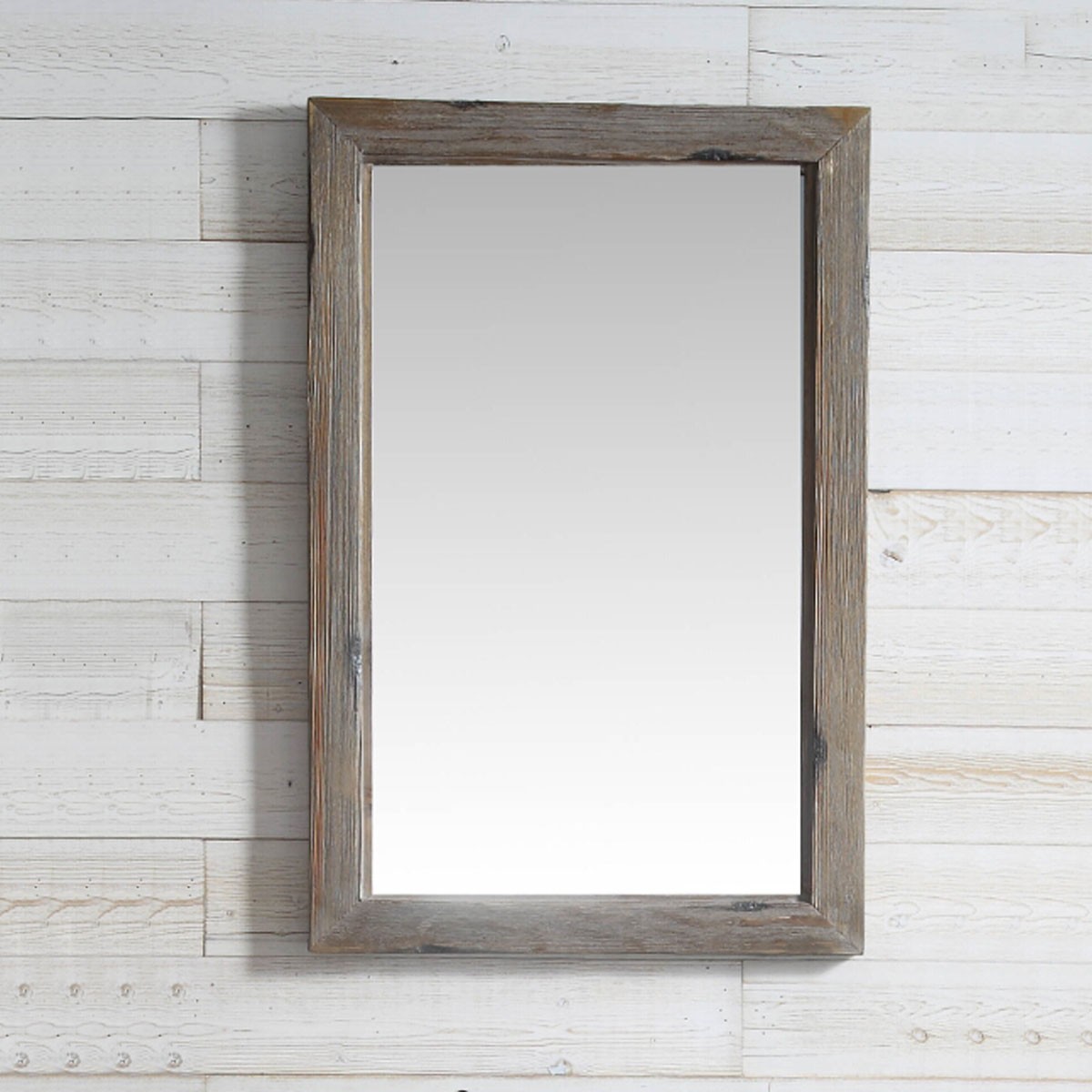 24 x 36 In Bath Vanity Décor Mirror with Fir Wood Frame (DK-WH9324-LB)