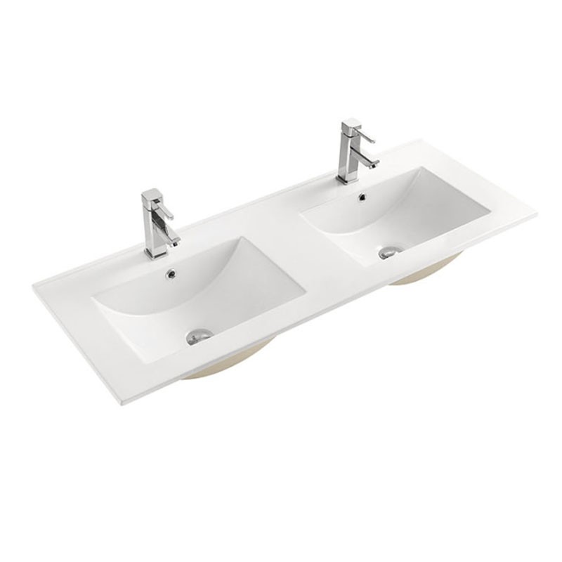 White Rectangle Ceramic Bathroom Vanity Basin (CL-4001D-120)