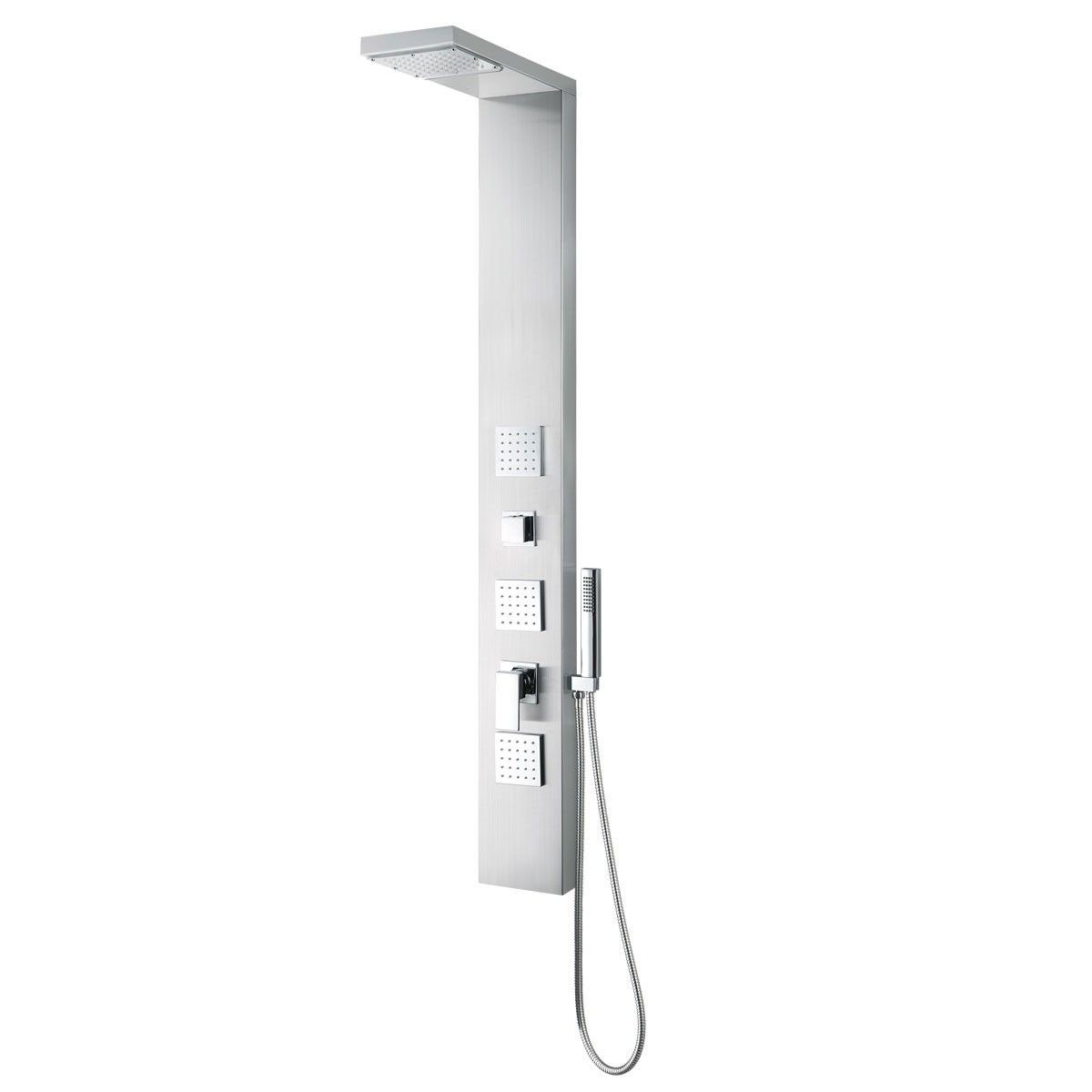 Brushed Stainless Steel Thermostatic Shower Panel System (JX-9851)