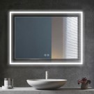 DECORAPORT 48 x 36 Inch LED Bathroom Mirror with Touch Button, Anti Fog, Dimmable, Bluetooth Speakers, Vertical & Horizontal Mount (D323-4836A)