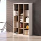 Shelving Unit 76.8"H x 47.2"W x 15.7"D in Oak and White (CG53)