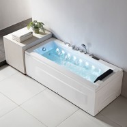 Decoraport HIGH-END  67 x 30 In Whirlpool Tub with Control Panel, Heater, Radio Speaker, Double Waterfall, LED Light (DK-Q351N-L)