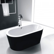59 In Black Acrylic Freestanding Bathtub (DK-SLDYG858)
