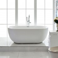 PUREBUTH 67 In Freestanding Bathtub - Acrylic Pure White (DK-PW-44778)