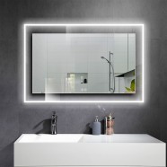 DECORAPORT 55 x 36 Inch LED Bathroom Mirror with Touch Button, Anti Fog, Dimmable, Bluetooth Speakers, Vertical & Horizontal Mount (D322-5536A)