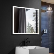 DECORAPORT 36 x 36 Inch LED Bathroom Mirror with Touch Button, Anti Fog, Dimmable (D112-3636)