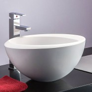 White Artificial Stone Above Counter Bathroom Vessel Sink (DK-HB9048)