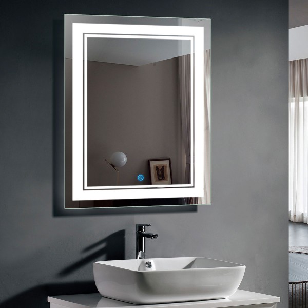 Bathroom Mirror with LED lighting and Touch switchWall Mirror-Boston K02 