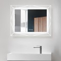 BATHCRYSTAL 36 x 28 Inch LED Bathroom Mirror with Touch Button, Bluetooth Speaker, Tri-Color Lights, Anti-fog, Dimmable, Vertical & Horizontal Mount(D1517-3628AB)