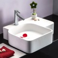 White Artificial Stone Above Counter Bathroom Vessel Sink (DK-HB9044)
