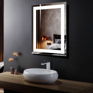 DECORAPORT 24 x 32 Inch LED Bathroom Mirror with Touch Button, Anti Fog, Dimmable, Vertical & Horizontal Mount (CT15-2432)